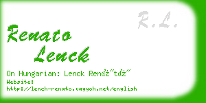 renato lenck business card